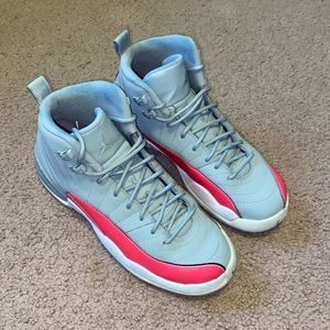 Jordan 12 Retro Wolf Gray Racer Pink 7Y